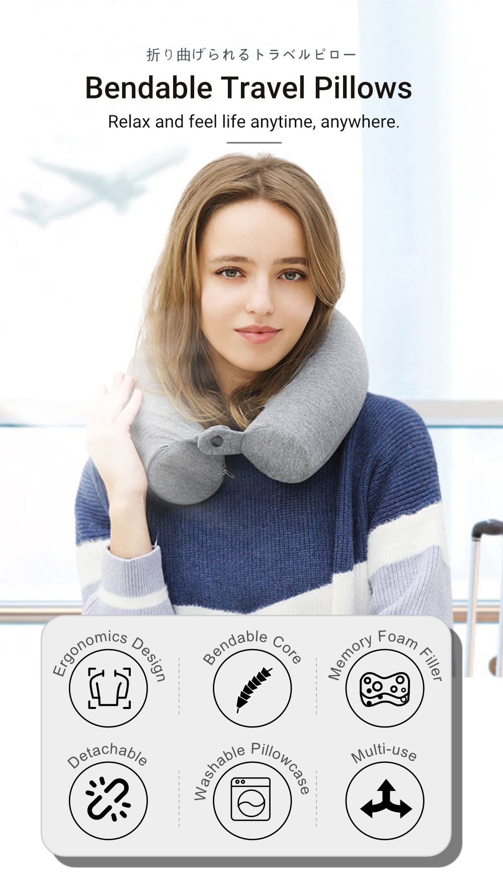 Bendable Travel Pillow Premium-1